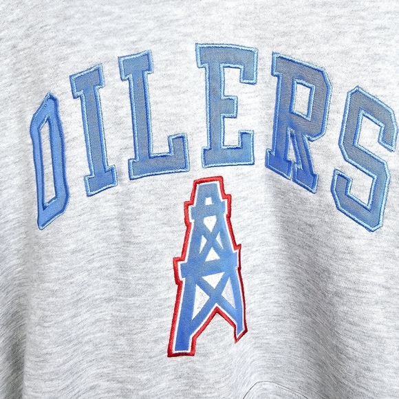 NEW NFL Houston Oilers Vintage Marks Football Hoodie Sweatshirt Titans Texans - Picture 7 of 9